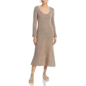 By Malene Birger Paige Dress Women's S Fallen Rock Scoop Neck Long Sleeve